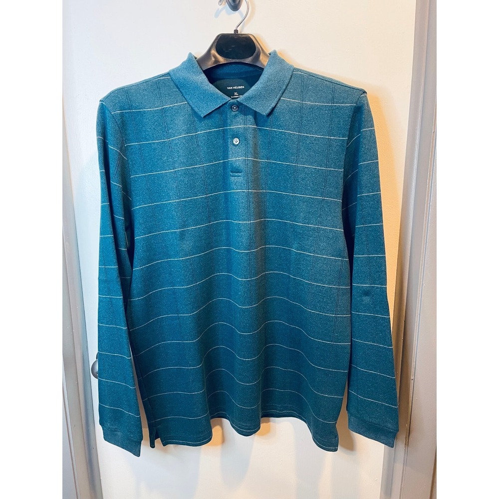 Van Heusen Mens Long Sleeve Green Size XL